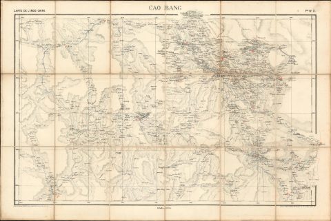 1895 Bureau Topographique Map of Cao Bang, Vietnam