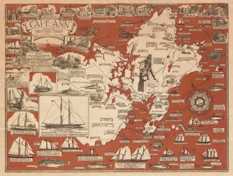 1948 O'Toole Pictorial Map of Cape Ann, Massachusetts