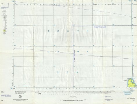 1957 U.S. Air Force Aeronautical Map of Cape Balinao, Luzon, Philippines