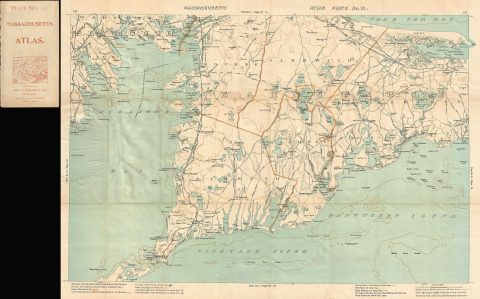 1907 Walker Map of Southern Cape Cod, Massachusetts