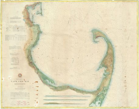 1892 U.S. Coast Survey Nautical Chart or Map of Cape Cod, Massachusetts