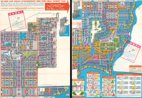 1961 Plat or City Map of Cape Coral, Florida (Proof State)