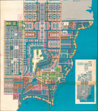 1961 Plat or City Map of Southeast Cape Coral, Florida