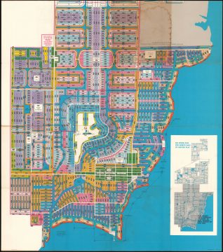 1961 Plat or City Map of Southeast Cape Coral, Florida