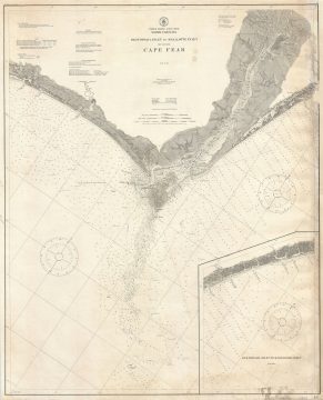 1913 U.S. Coast Survey Map of Cape Fear and Vicinity, North Carolina