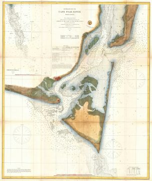 1866 U.S.C.S. Map of Cape Fear and Vicinity, North Carolina