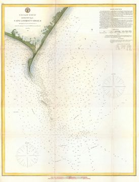 1866 U.S. Coast Survey Map of Cape Lookout, North Carolina