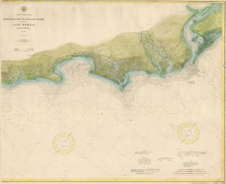 1909 U.S. Coast Survey Map of Cape Romain, South Carolina