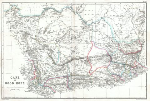 1860 Blackie Map of the Cape of Good Hope