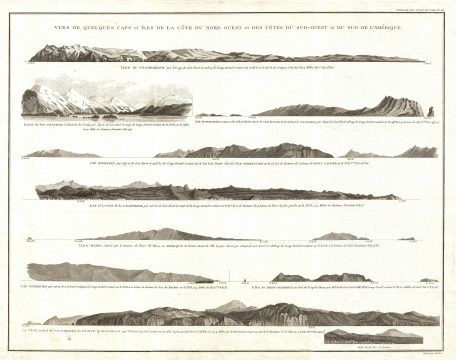 1799 Vancouver View of Various Capes from Alaska to Cape Horn