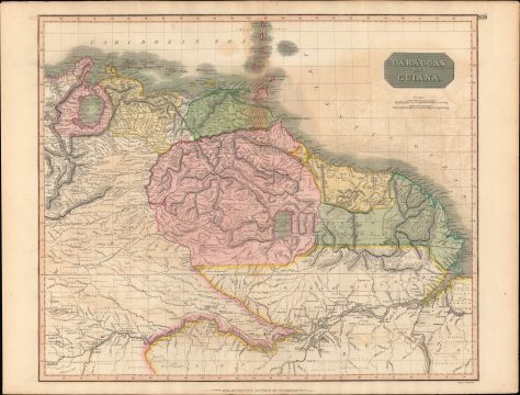 1815 Thomson Map of Northeastern South American: Venezuela, Guiana