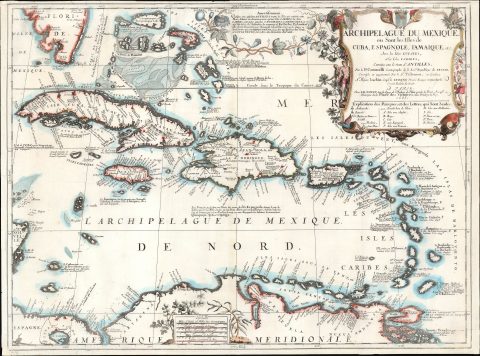 1688 Coronelli-Nolin Map of the Caribbean