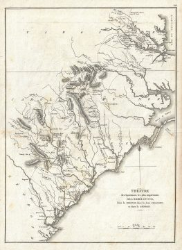 1807 Marshall Revolutioary War Map of South Carolina and North Carolina