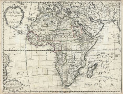1722 Delisle Map of Africa