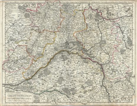 1718 De L'isle Map of the Loire Valley Region of France (Loire Wine Region)