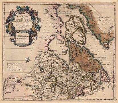 1708 De L'Isle / Mortier Map of Canada, the Great Lakes, and New England