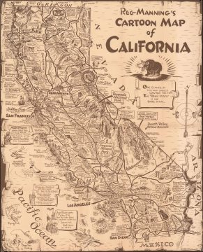 1939 Manning Pictorial Map of California