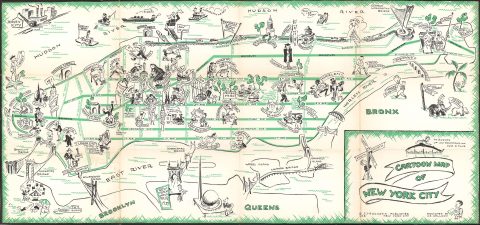 1938 Salloch Pictorial Map of New York City