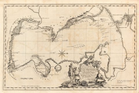 1753 Jonas Hanway Map of the Caspian Sea