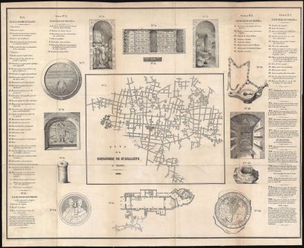 1848 Vandermeren Map of the Catacombs of Callixtus, Rome