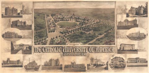 1914 Murphy and Olmsted View of the Catholic University of America