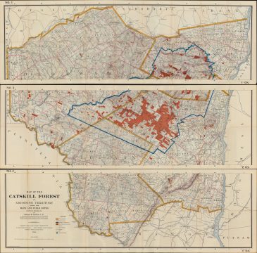 1911 William Fox / Edward Codwise Map of the Catskill Mountains
