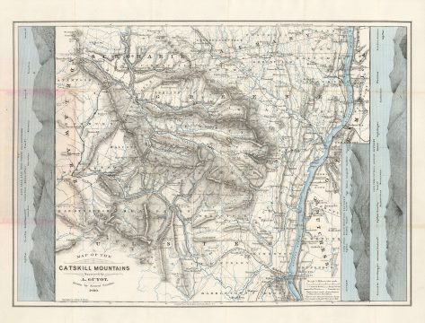1880 Arnold Guyot Map of the Catskill Mountains