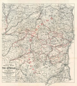 1904 Van Loan Map of the Catskill Mountains, New York