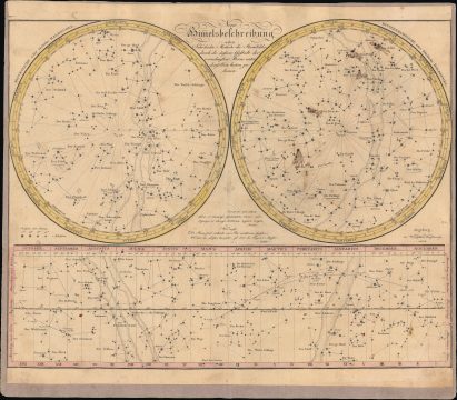 1804 Walch Celestial Chart w/ Manuscript Record of Great Comet of 1811