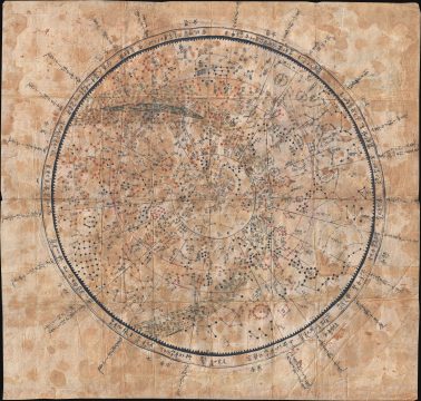 1800 Korean Manuscript Celestial or Constellation Map