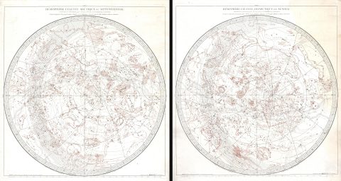 1787 Robert de Vaugondy Pair of Separate-Issue Celestial Maps