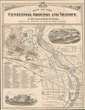 1875 Smith Map of the Centennial Exposition, Philadelphia, Pennsylvania