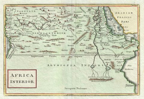 1730 Toms Map of Central Africa