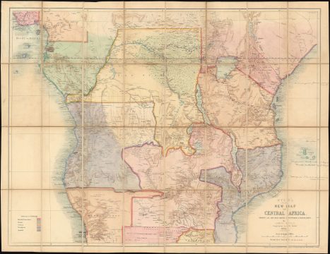 1891 Wyld Map of Central Africa (Kenya, Tanzania, etc) w/ manuscript