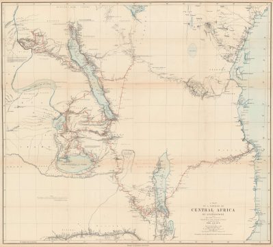 1875 Livingstone Map of Central Africa