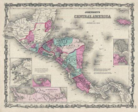 1863 Johnson Map of Central America