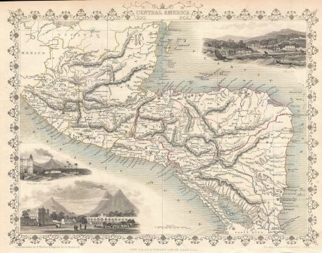 1851 Tallis and Rapkin Map of Central America