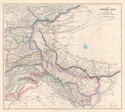 1878 Turner Map of Xinjiang China during the Dungan Revolt