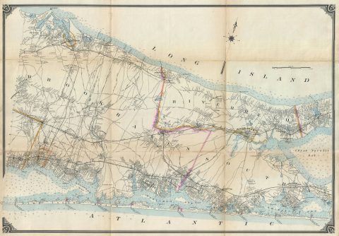1896 Hyde Map of Central and Eastern Long Island (Suffolk County, Westhampton)