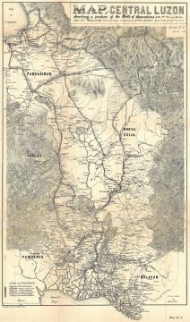 1899 Otis Map of Central Luzon, Philippines, during the Philippine-American War