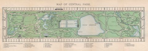 1866 Map of Central Park, New York City