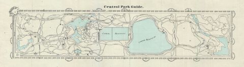 1862 Vaux and Olmsted Map or Plan of Central Park, New York City