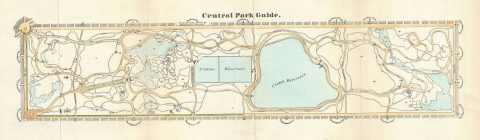1867 Vaux and Olmsted Map or Plan of Central Park, New York City