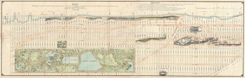 1868 Knapp Map of Central Park and the Upper West Side, New York City