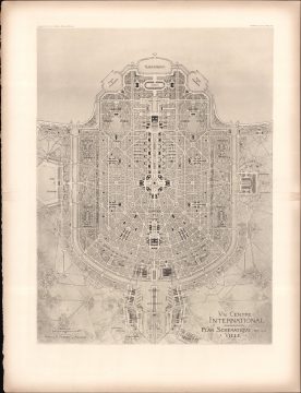 1913 Hebrard City Plan of a Utopian 'International Center'