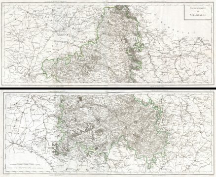 1797 Tardieu Map of Champagne, France