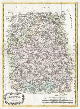 1771 Bonne Map of Brie and Champagne, France