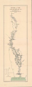 1879 Lombard Map of the Chao Phraya River, Siam (Thailand)