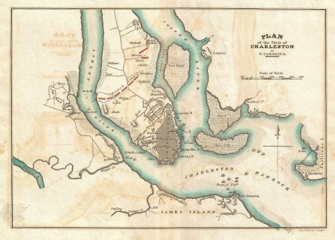 1832 Marshall Plan or Map of Charleston, South Carolina