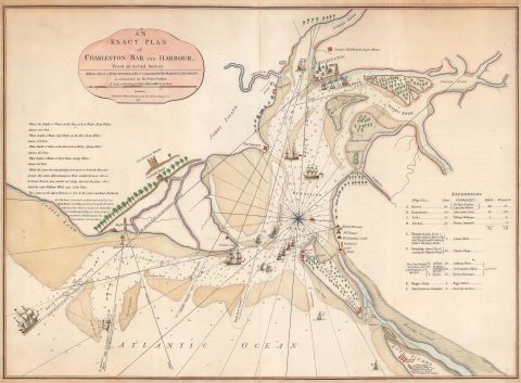 1791 Sayer Map of Charleston and Charleston Harbor, South Carolina
